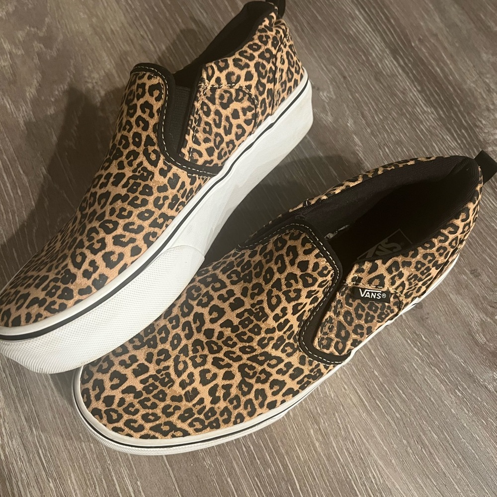 Platform Leopard Slip-On Vans - Size: 6